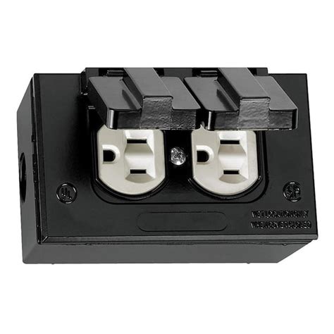 black weatherproof electrical box|black exterior outlet box.